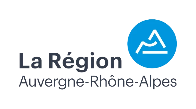 logo region auvergne rhone alpes avec montagne stylisee mfr