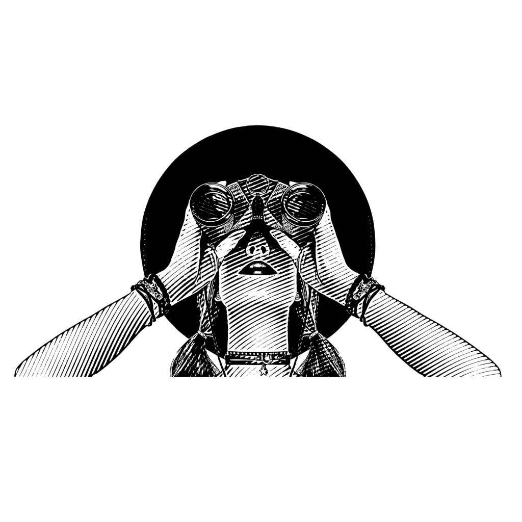 mfr la palma logo stylise avec un cercle noir et des bras te